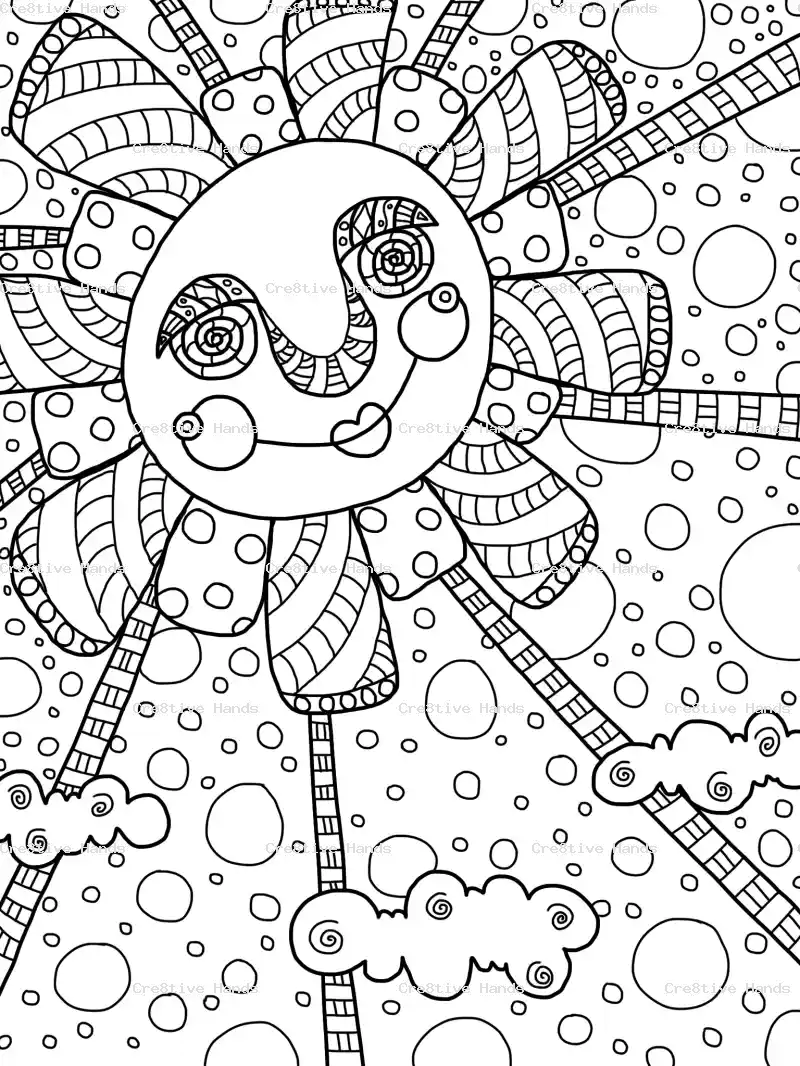 Sun Zentangle — Preview